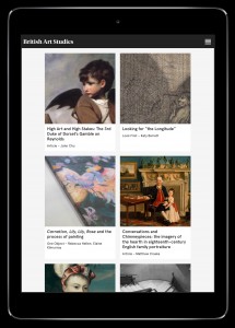 British Art Studies displayed on an ipad